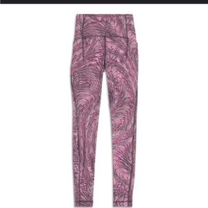 Lululemon fast and free leggings sonic pink